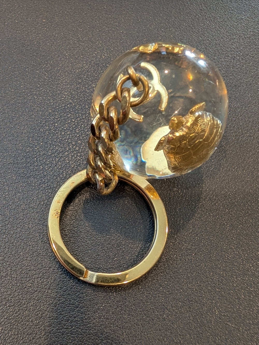 Chanel Vintage Iconic Lucite Ball Keychain